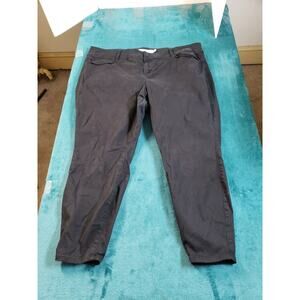 Torrid Pants Sz 22 Womens Black Career Stretch Ladies Cropped Work 2 Button